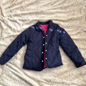 LANDS END Girl's Reversable Pink & Blue Casual Jacket Size 6X